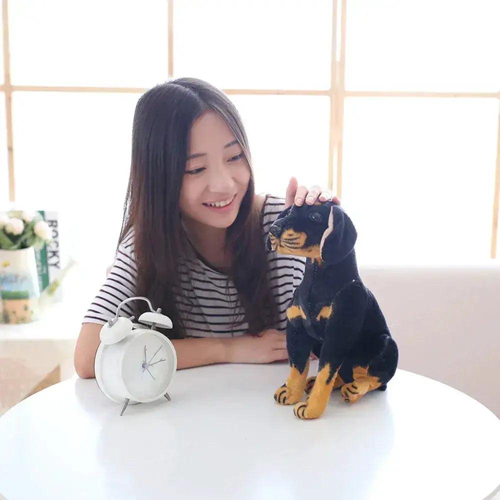  Lifelike Rottweiler Dog Plush Toy Durable For Kids Decor -  ToylandEU™