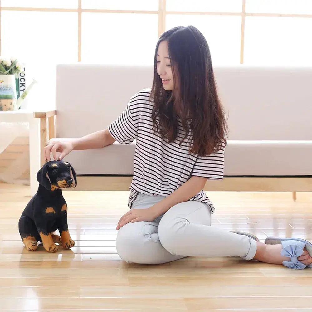  Lifelike Rottweiler Dog Plush Toy Durable For Kids Decor -  ToylandEU™