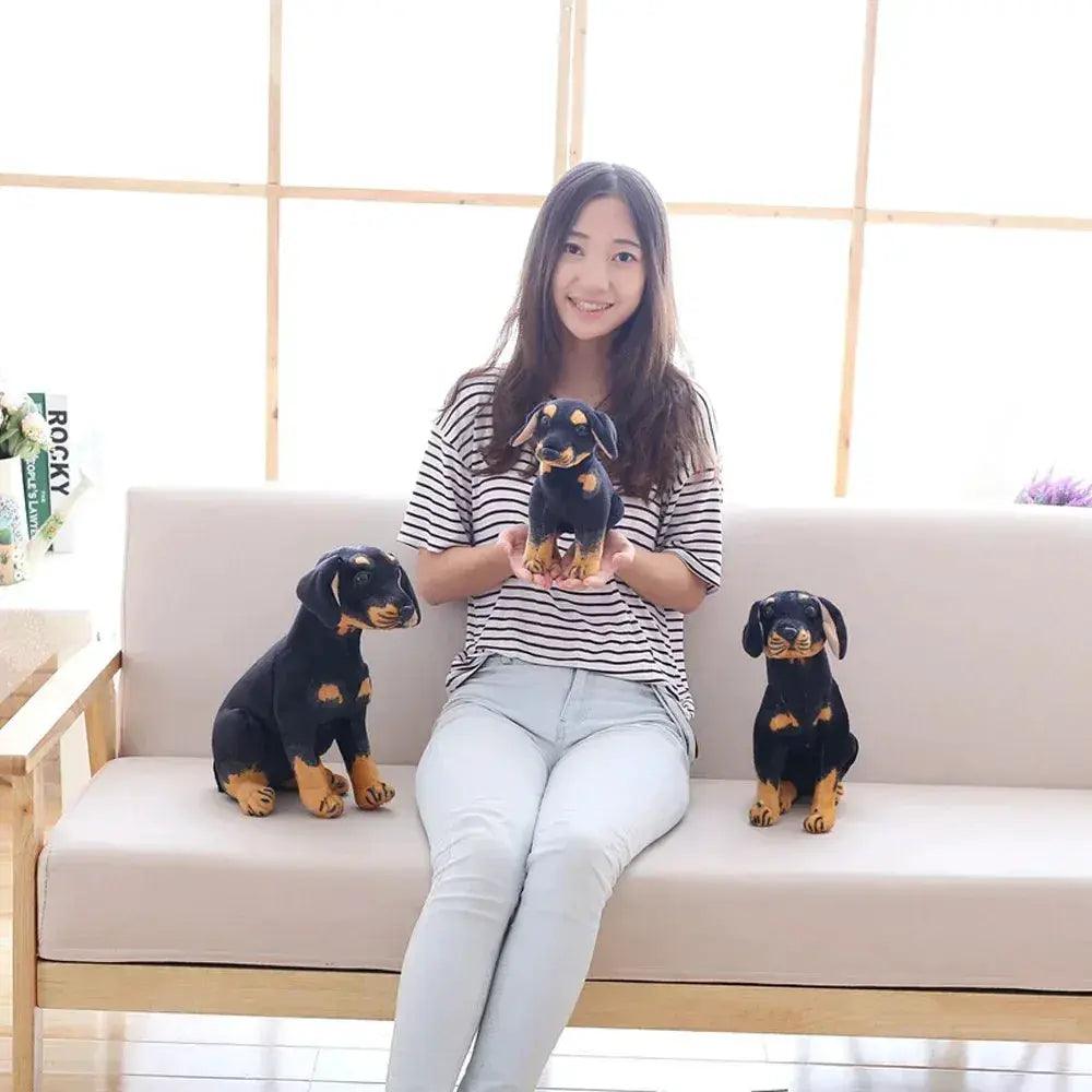  Lifelike Rottweiler Dog Plush Toy Durable For Kids Decor -  ToylandEU™