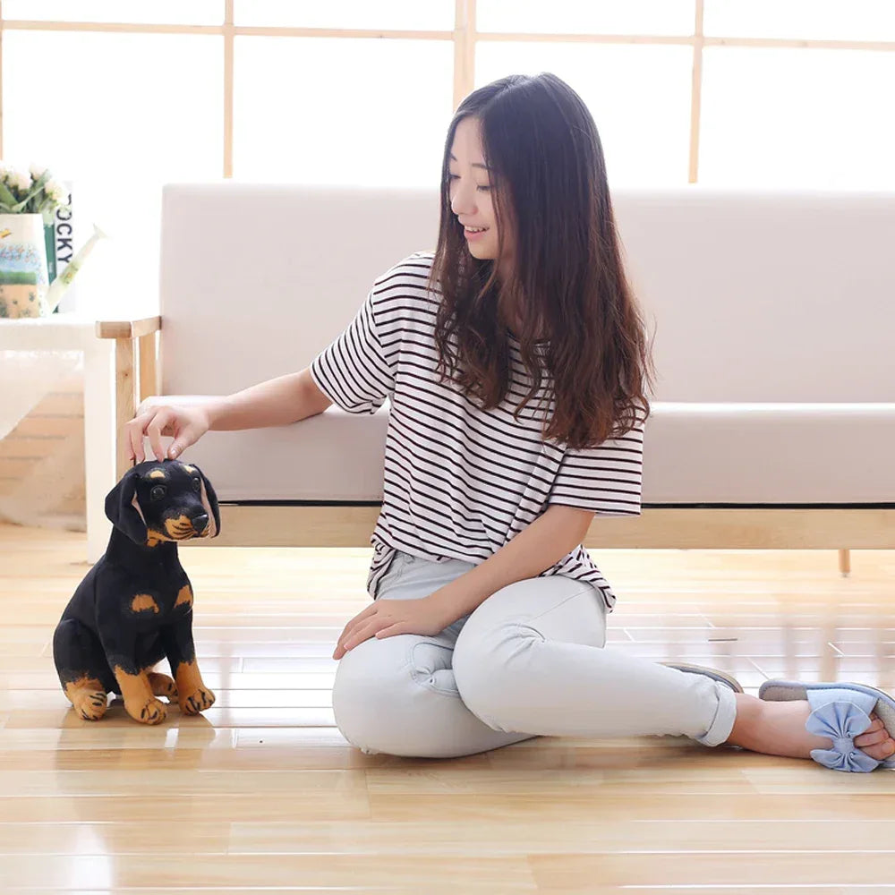Lifelike Rottweiler Dog Plush Toy For Kids And Decor - ToylandEU