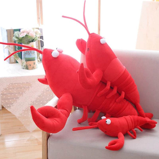 Lifelike Shrimp Plush Toy Colorful Red Orange Sofa Decor - ToylandEU