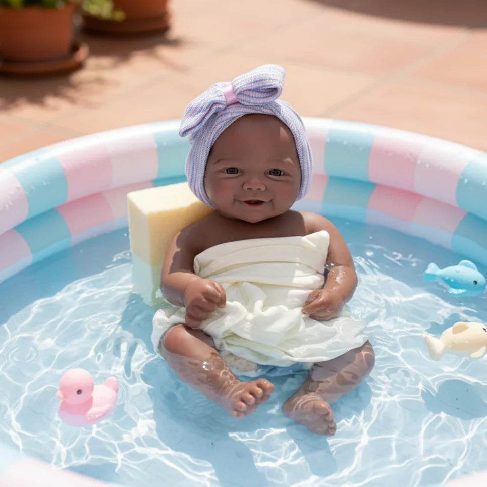 Lifelike Silicone Doll Open Mouth Dark Skin For Collectors - ToylandEU