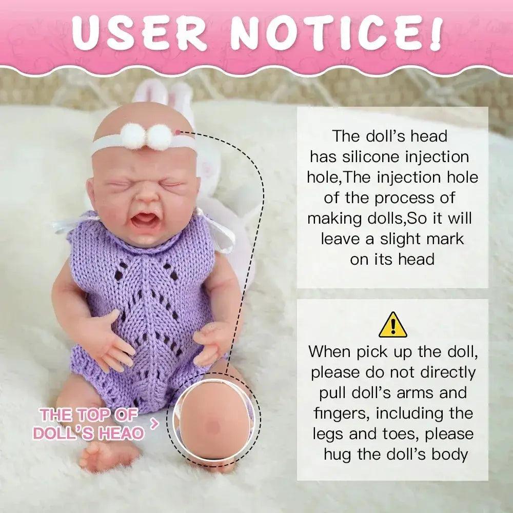  Lifelike Silicone Doll Reborn Mini Baby Anti Stress -  ToylandEU™