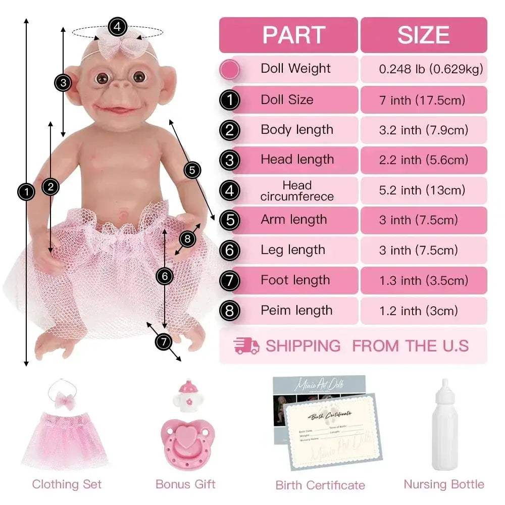  Lifelike Silicone Reborn Baby Doll 7 Inch Anti Stress Toy -  ToylandEU™