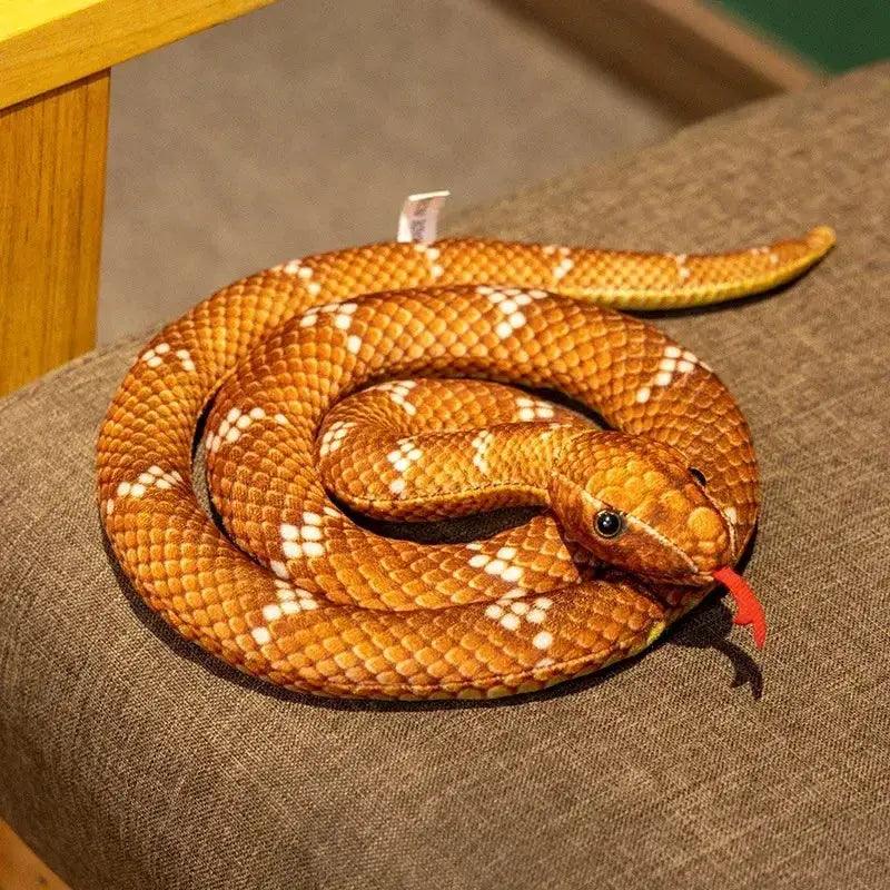 Lifelike Snake Plush Toy 70cm Realistic Green Brown -  ToylandEU™