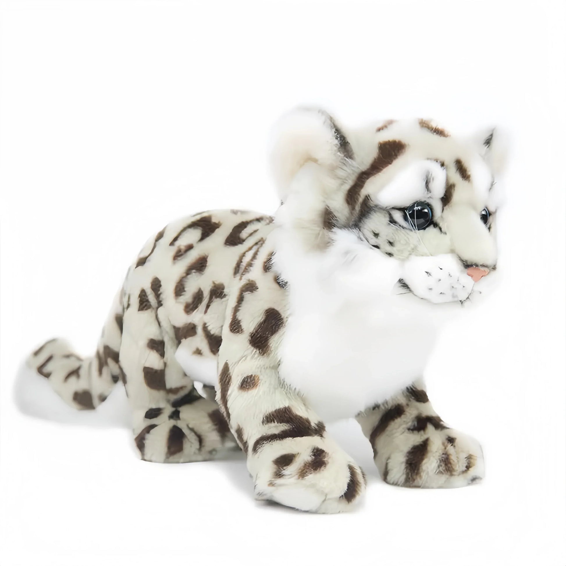 Lifelike Snow Leopard Plush Toy For Kids Soft Flannel Comfort - ToylandEU