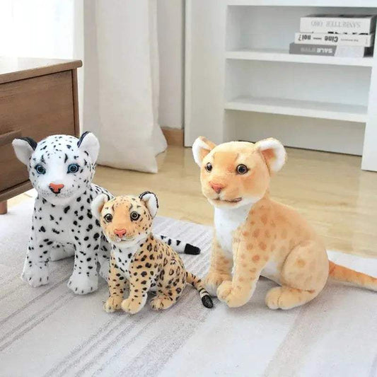 Lifelike Snow Leopard Plush Toy Gift for Room Decor - ToylandEU