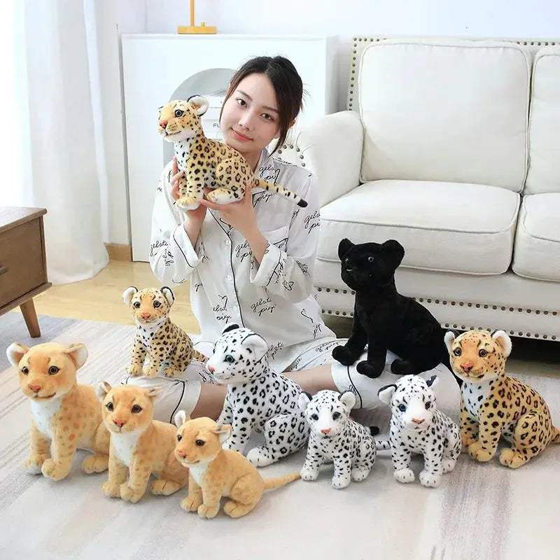 Lifelike Snow Leopard Plush Toy Gift for Room Decor - ToylandEU