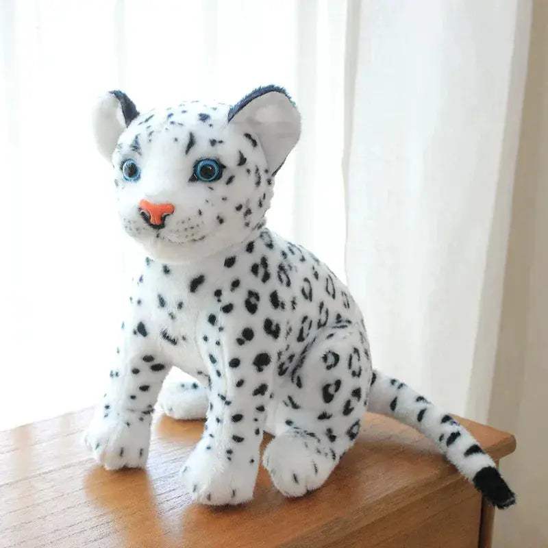 Lifelike Snow Leopard Plush Toy Gift for Room Decor - ToylandEU