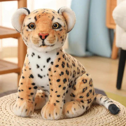  Lifelike White Leopard Plush Toy Realistic Decor -  ToylandEU™