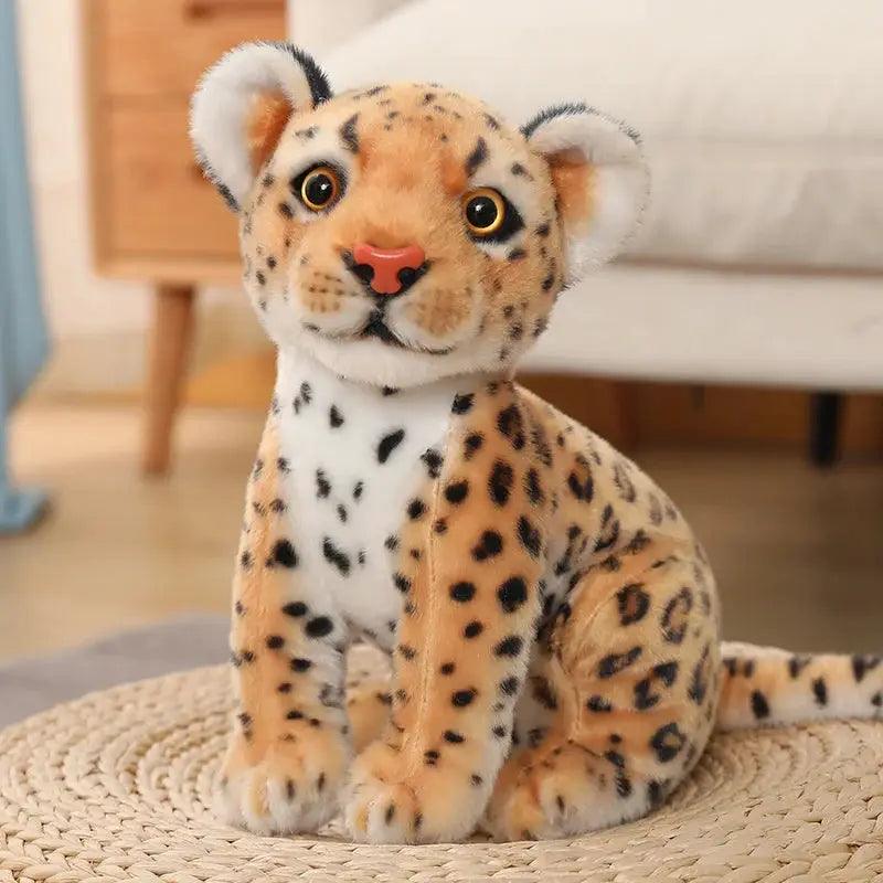  Lifelike White Leopard Plush Toy Realistic Decor -  ToylandEU™