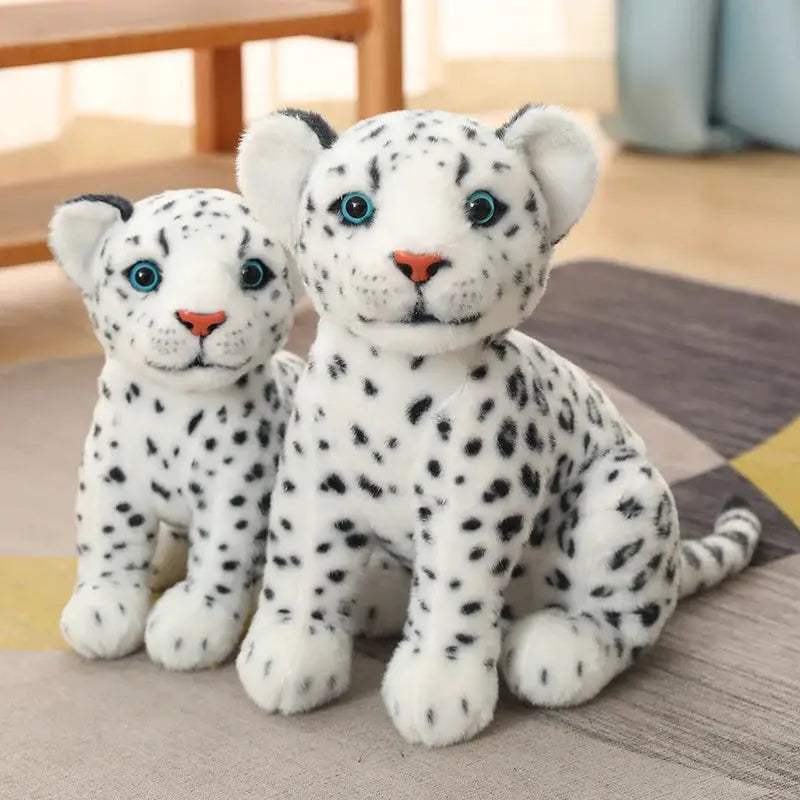  Lifelike White Leopard Plush Toy Realistic Decor -  ToylandEU™