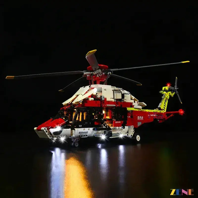 MOC LEGO Airbus H175 Rescue Helicopter Light Kit Adds Realistic Lighting - ToylandEU