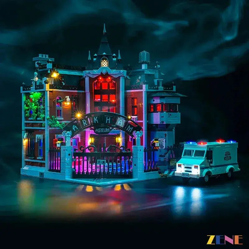 MOC LEGO Arkham Asylum Moonlit Light Kit for 76300 Set - ToylandEU