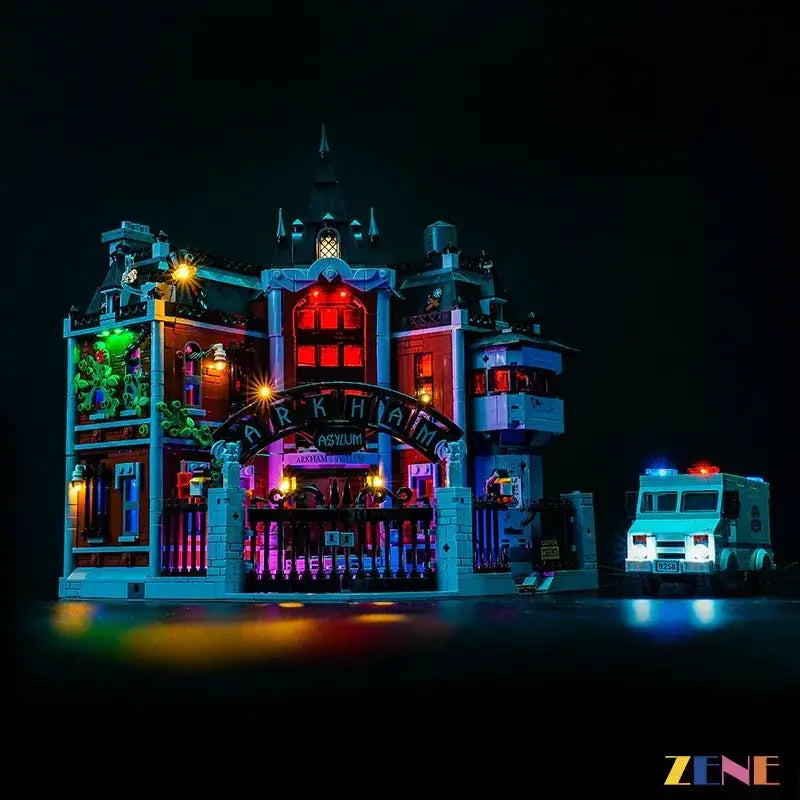 MOC LEGO Arkham Asylum Moonlit Light Kit for 76300 Set - ToylandEU