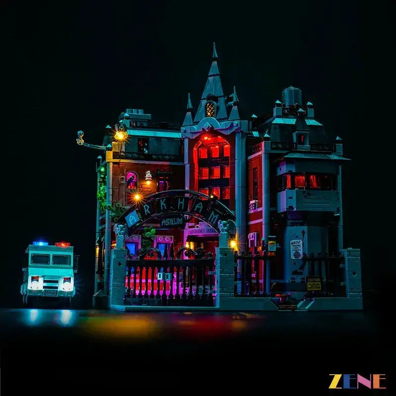 MOC LEGO Arkham Asylum Moonlit Light Kit for 76300 Set - ToylandEU