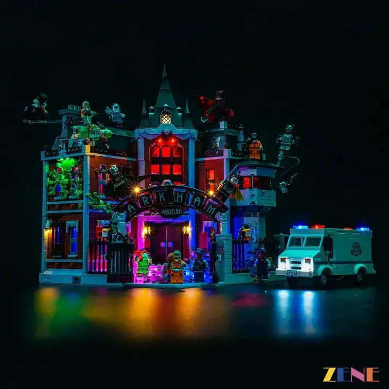 MOC LEGO Arkham Asylum Moonlit Light Kit for 76300 Set - ToylandEU