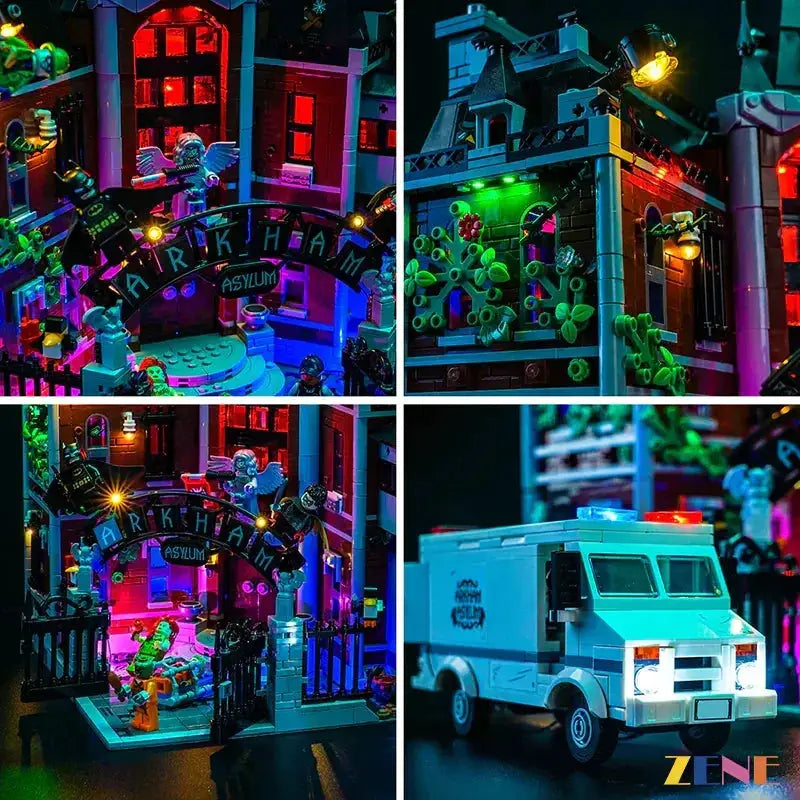 MOC LEGO Arkham Asylum Moonlit Light Kit for 76300 Set - ToylandEU