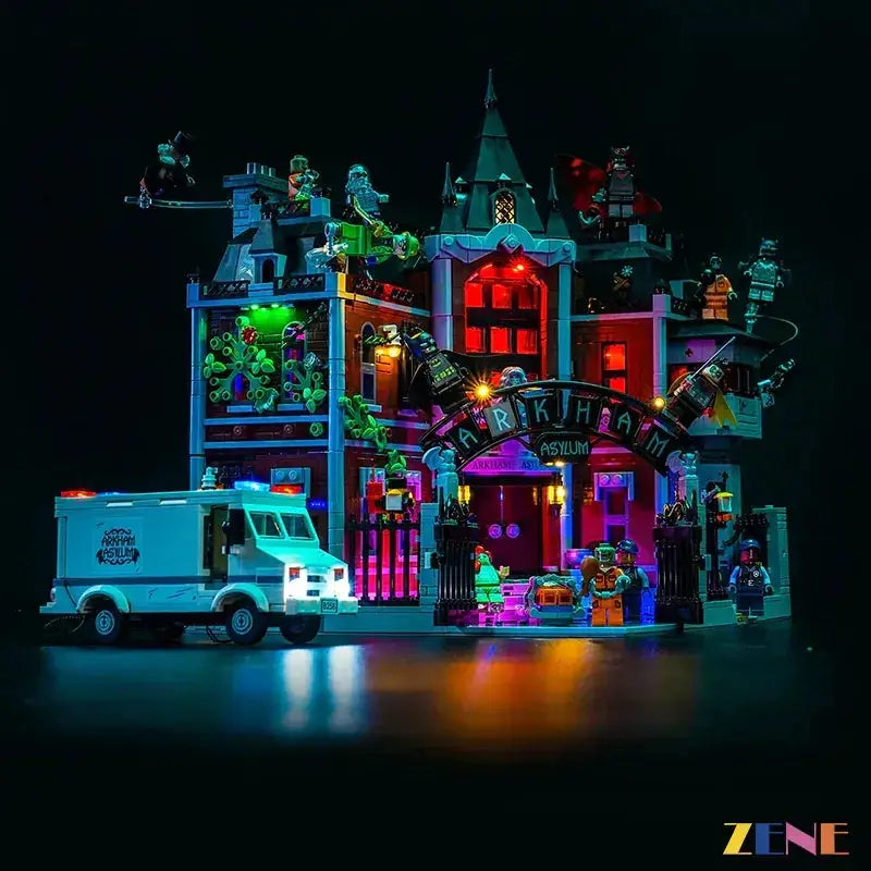 MOC LEGO Arkham Asylum Moonlit Light Kit for 76300 Set - ToylandEU