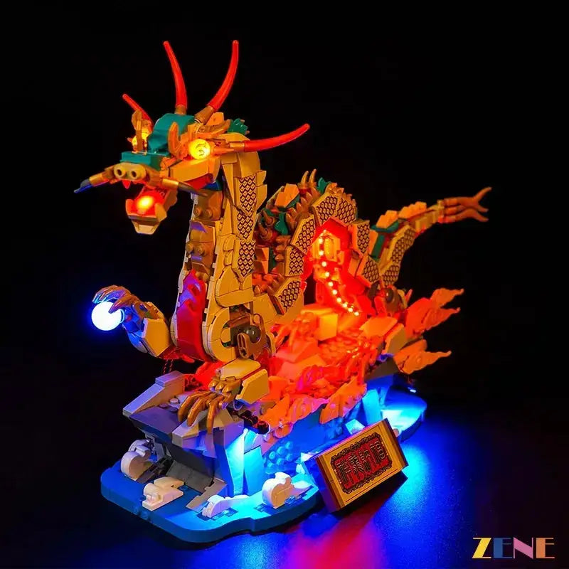 MOC Lego Light Kit for Auspicious Dragon 80112 Illumination - ToylandEU