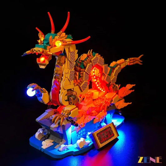 MOC Lego Light Kit for Auspicious Dragon 80112 Illumination - ToylandEU