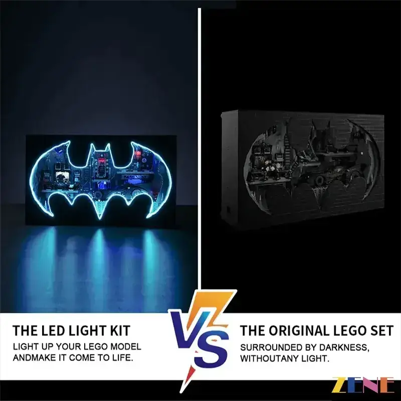 MOC Lego Batcave Light Kit With Red Chamber LEDs Brightening Display - ToylandEU