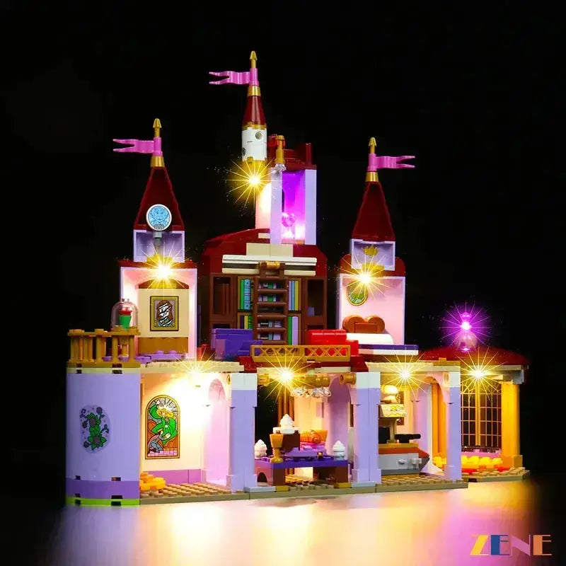 MOC LEGO Belle And Beast Castle Light Kit With Enchanted Glow - ToylandEU