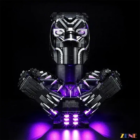 MOC LEGO Black Panther Bust LED Light Kit for Brilliant Display - ToylandEU