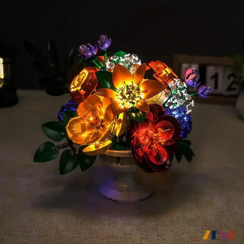 MOC LEGO Light Kit For Botanical Flower Arrangement Brings Illumination - ToylandEU
