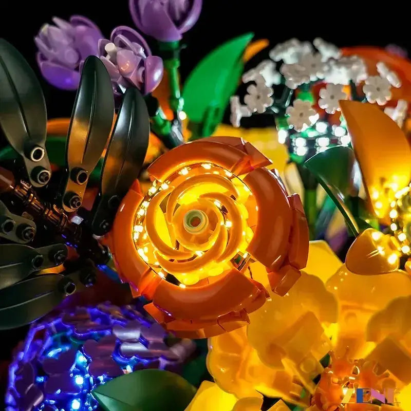 MOC LEGO Light Kit For Botanical Flower Arrangement Brings Illumination - ToylandEU