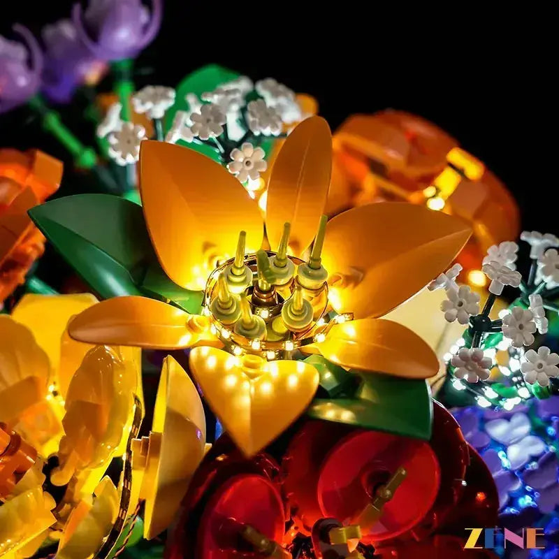 MOC LEGO Light Kit For Botanical Flower Arrangement Brings Illumination - ToylandEU