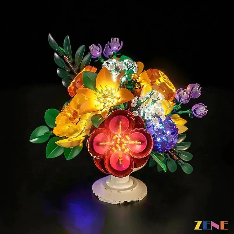 MOC LEGO Light Kit For Botanical Flower Arrangement Brings Illumination - ToylandEU