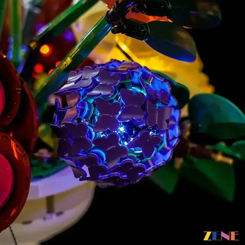 MOC LEGO Light Kit For Botanical Flower Arrangement Brings Illumination - ToylandEU