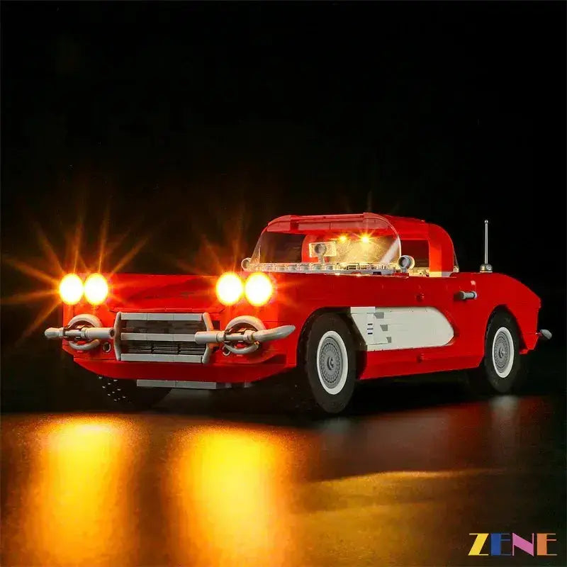 MOC Bright LED Light Kit For LEGO Chevrolet Corvette 1961 10321 - ToylandEU