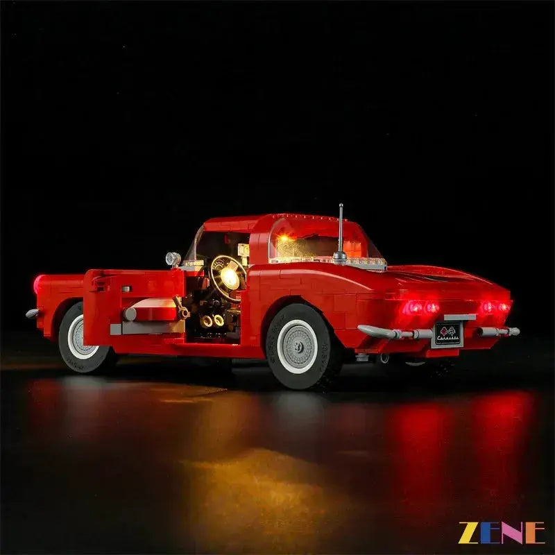 MOC Bright LED Light Kit For LEGO Chevrolet Corvette 1961 10321 - ToylandEU