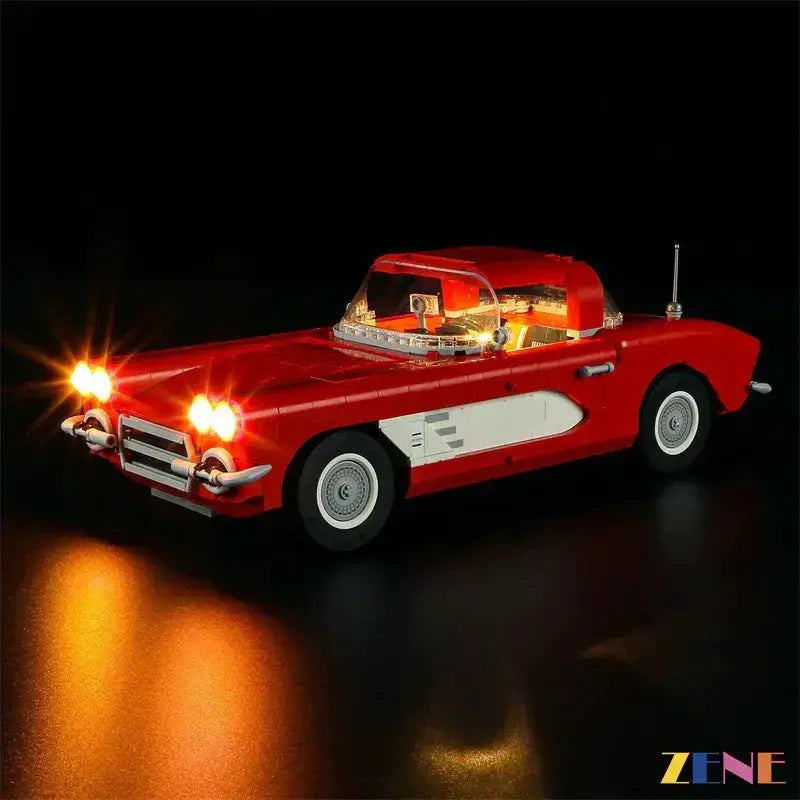MOC Bright LED Light Kit For LEGO Chevrolet Corvette 1961 10321 - ToylandEU