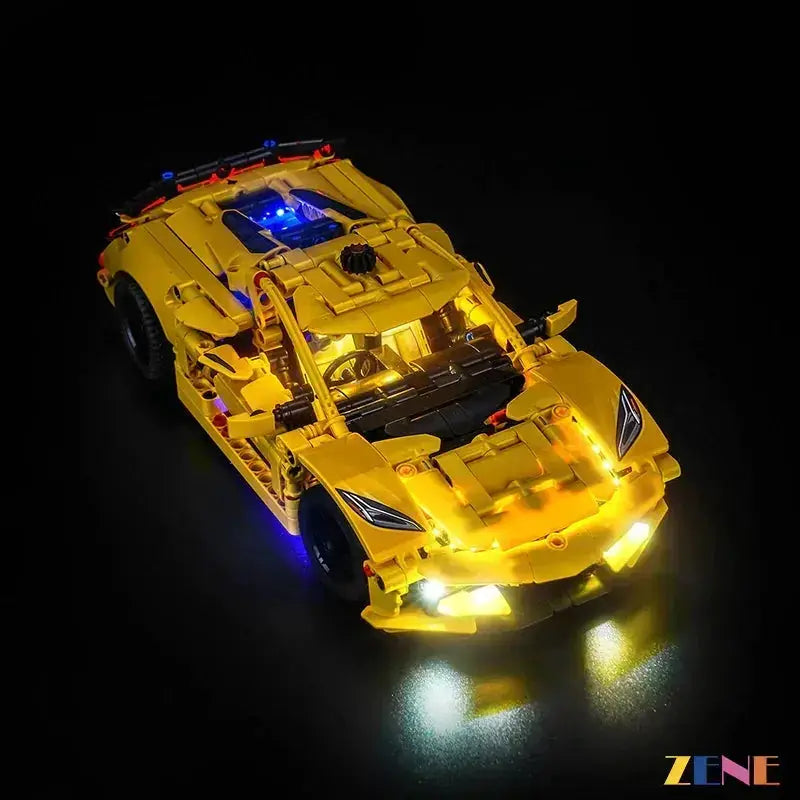 MOC LEGO Lighting Kit For Corvette Stingray 42205 With Brilliant LEDs - ToylandEU