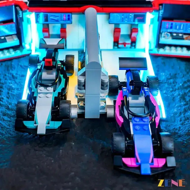 MOC Enhanced LED Lighting Kit For LEGO City F1 Garage 60444 - ToylandEU