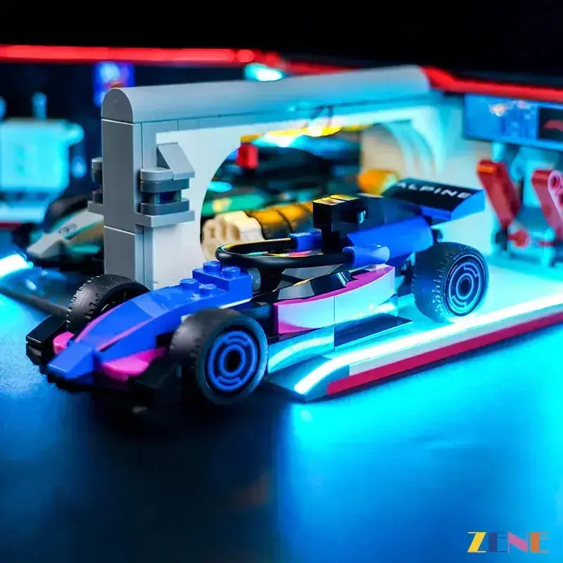 MOC Enhanced LED Lighting Kit For LEGO City F1 Garage 60444 - ToylandEU