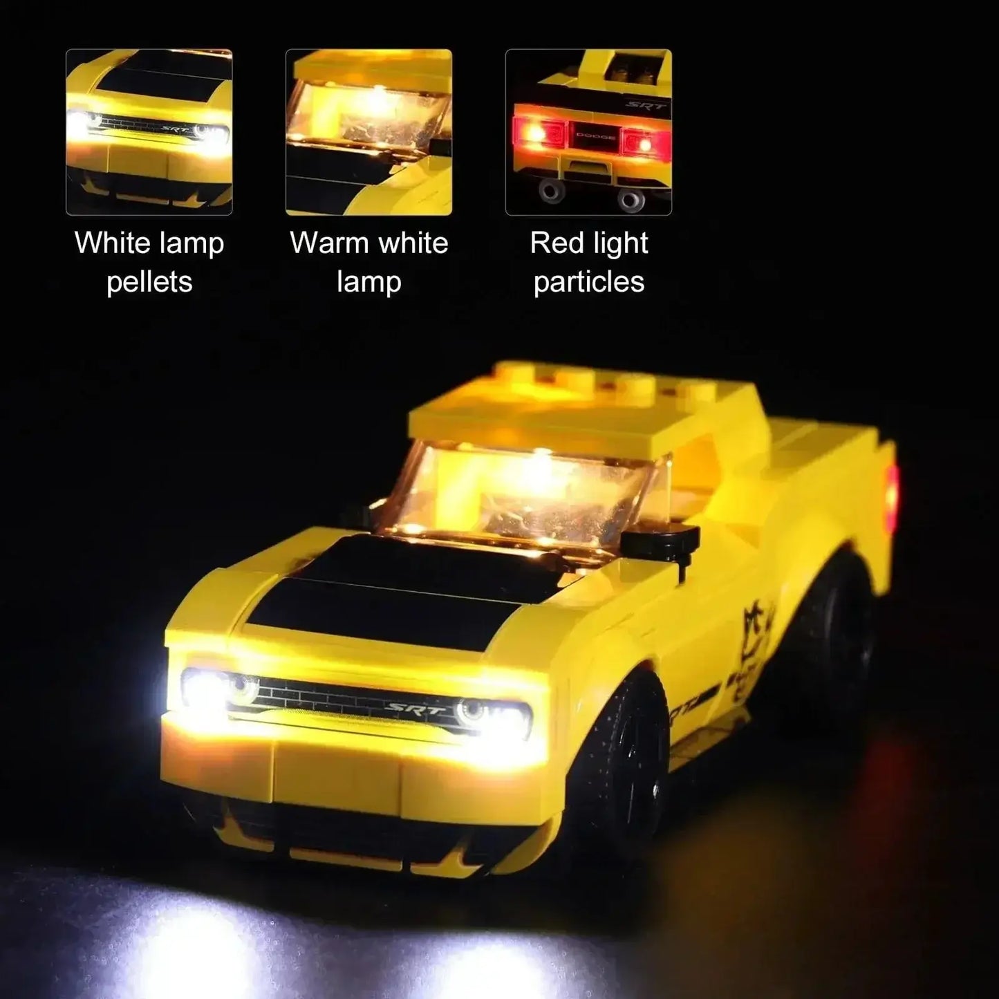 MOC LEGO Light Kit For Dodge Challenger 75893 Easy Install - ToylandEU