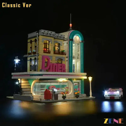 MOC LEGO Downtown Diner Light Kit For 10260 Sets Easily - ToylandEU