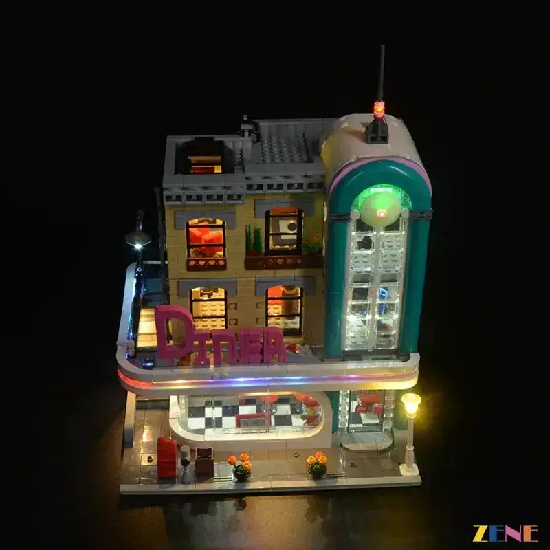 MOC LEGO Downtown Diner Light Kit For 10260 Sets Easily - ToylandEU