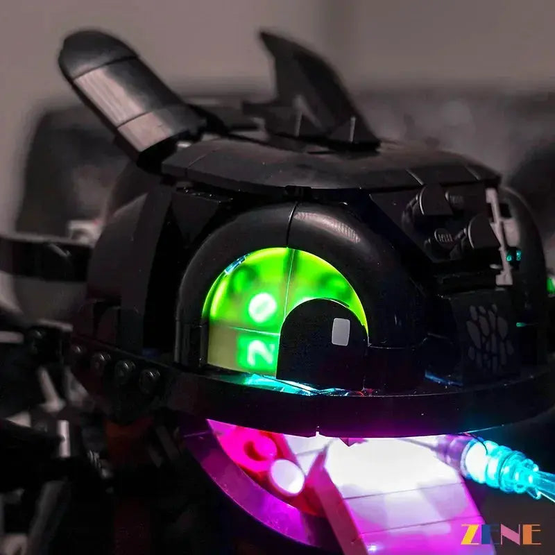 MOC LED Light Kit For LEGO Toothless Dragon Illuminates Night Display - ToylandEU