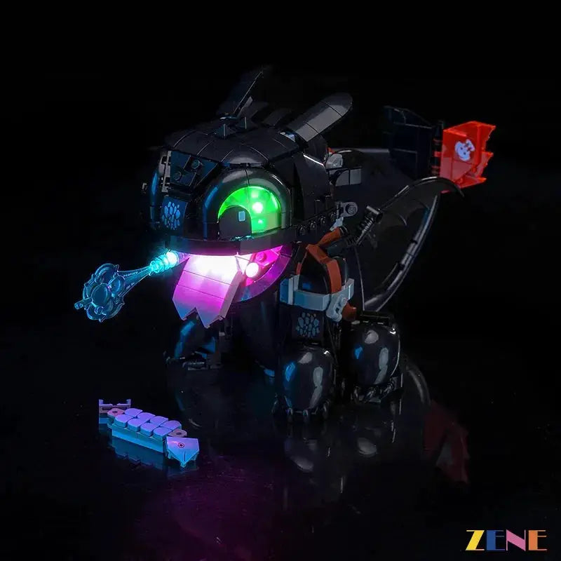 MOC LED Light Kit For LEGO Toothless Dragon Illuminates Night Display - ToylandEU