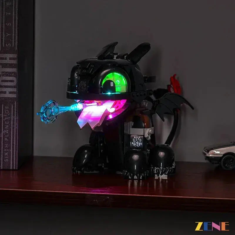 MOC LED Light Kit For LEGO Toothless Dragon Illuminates Night Display - ToylandEU