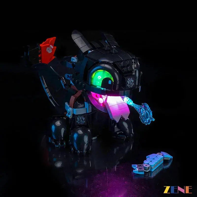 MOC LED Light Kit For LEGO Toothless Dragon Illuminates Night Display - ToylandEU