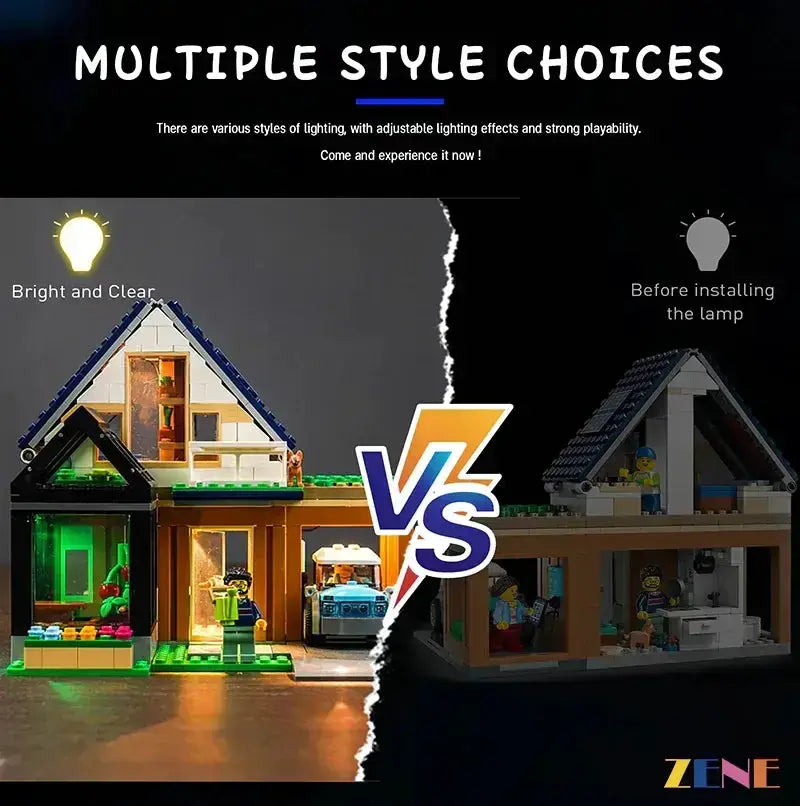 MOC LEGO LED Light Kit for Family House and Electric Car - ToylandEU