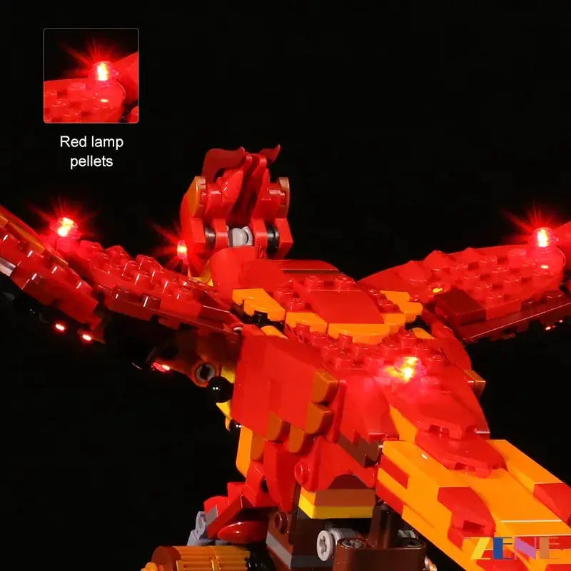 MOC LEGO Fawkes Phoenix Light Kit For Dumbledore Set With LED - ToylandEU