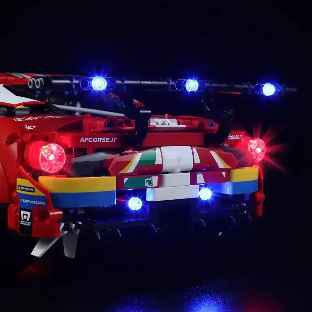 MOC Lego Ferrari 488 GTE Lighting Kit Brightens Display - ToylandEU