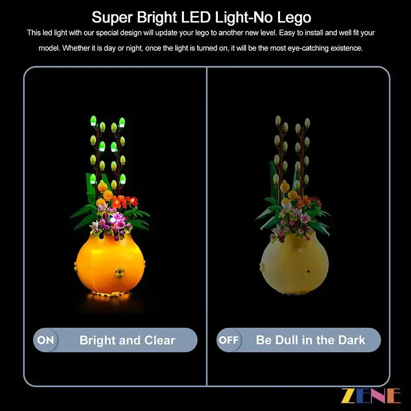 MOC Lego Flowerpot Light Kit For Brighter Display 40588 - ToylandEU